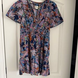 Anthropologie Somerset Paisley Mini Dress